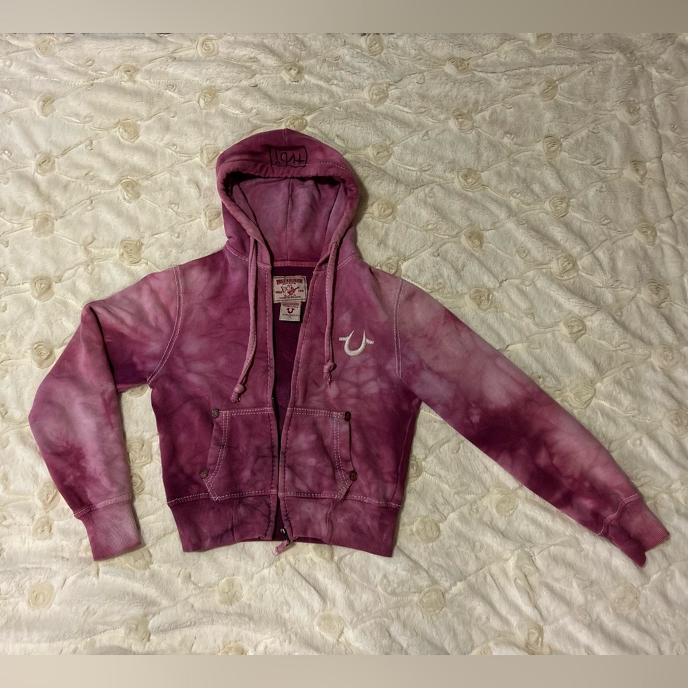 True Religion Pink Jacket Tie-dye, Made in USA